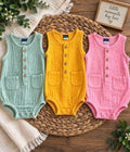 Old Navy Baby Sleeveless Romper Set – 3 Colors
