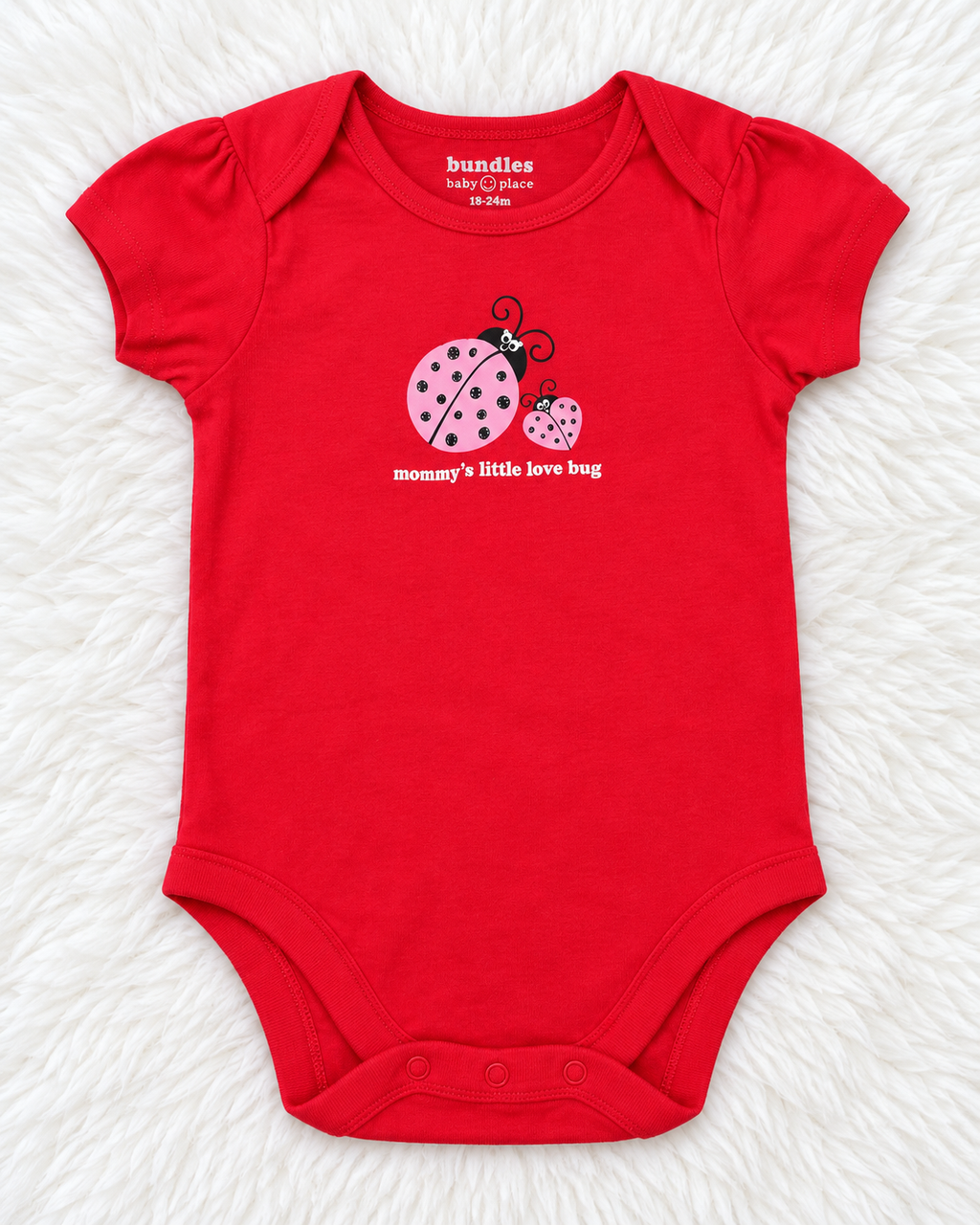 Bundles Baby Place red love bug bodysuit size 18 months