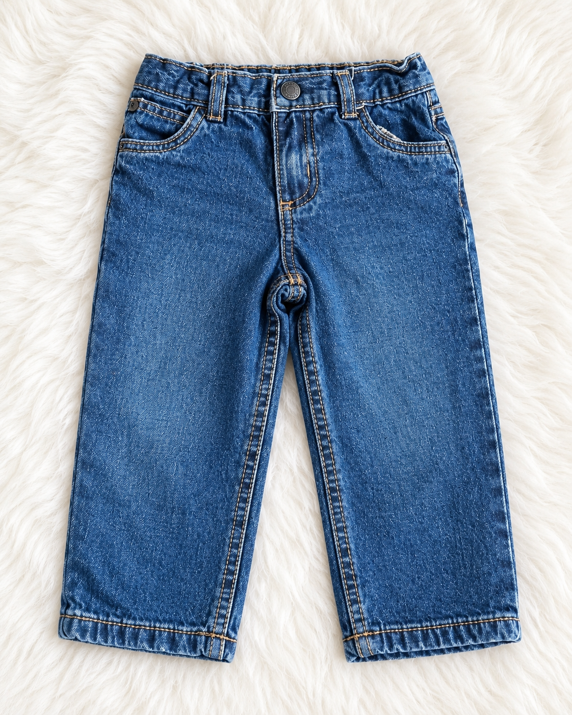 Carter's toddler blue jeans size 18 months front view