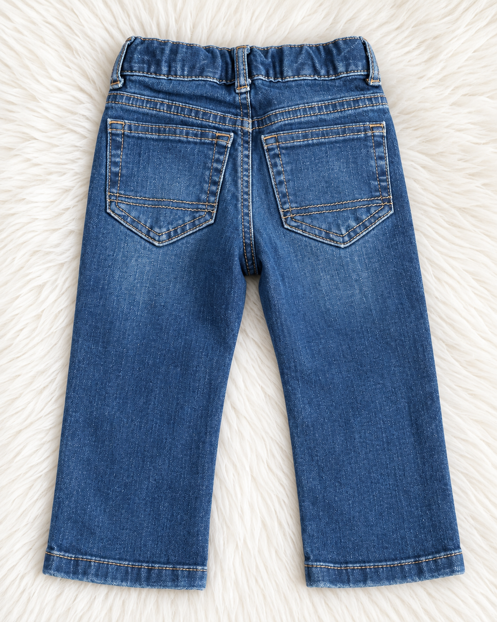 Cat & Jack toddler blue straight-leg jeans size 18 months back view