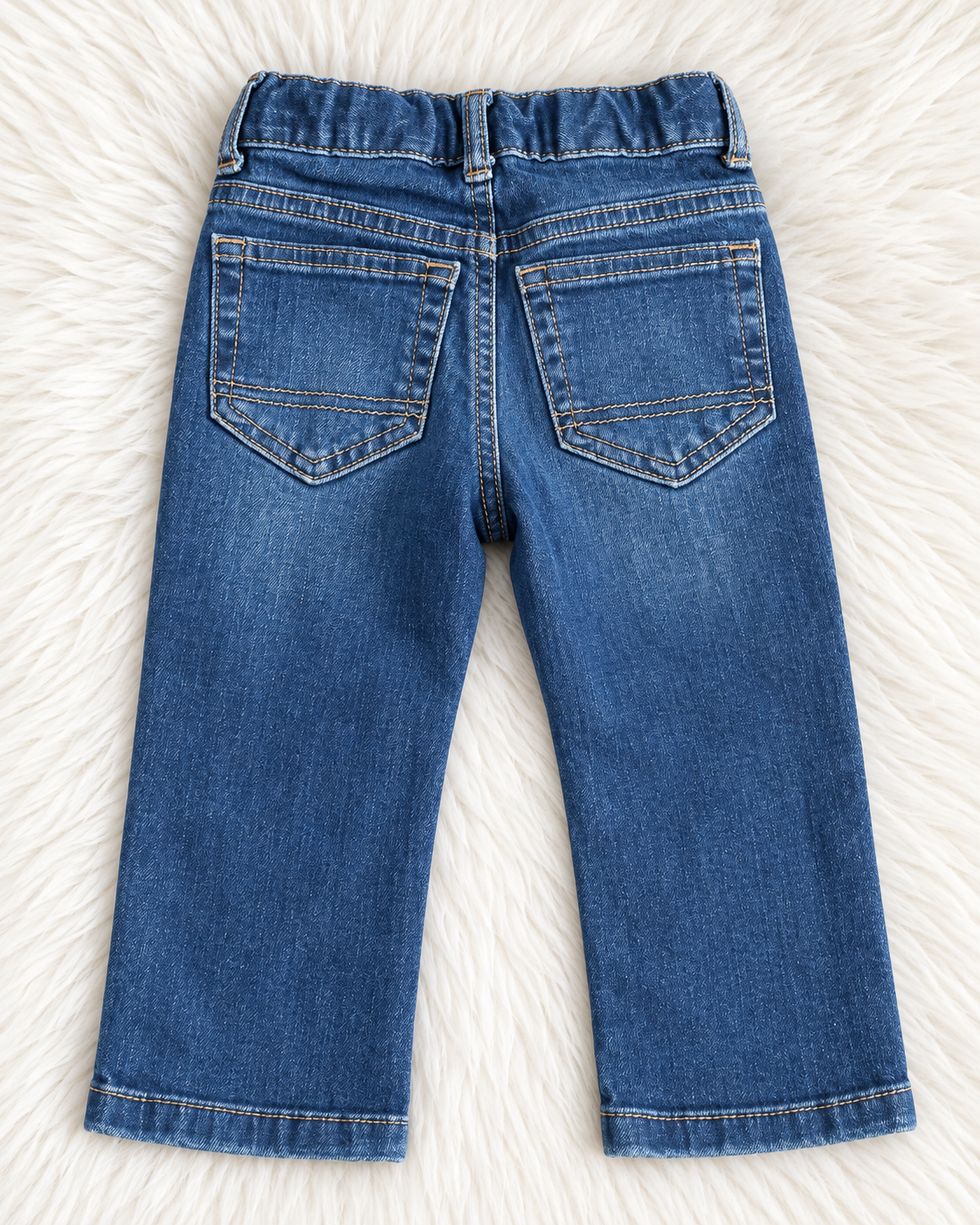 Cat & Jack toddler blue straight-leg jeans size 18 months back view