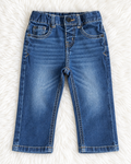 Cat & Jack toddler blue straight-leg jeans size 18 months front view