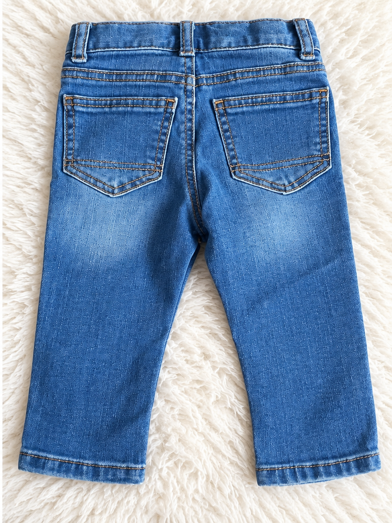 Cat & Jack toddler blue jeans size 18 months back view
