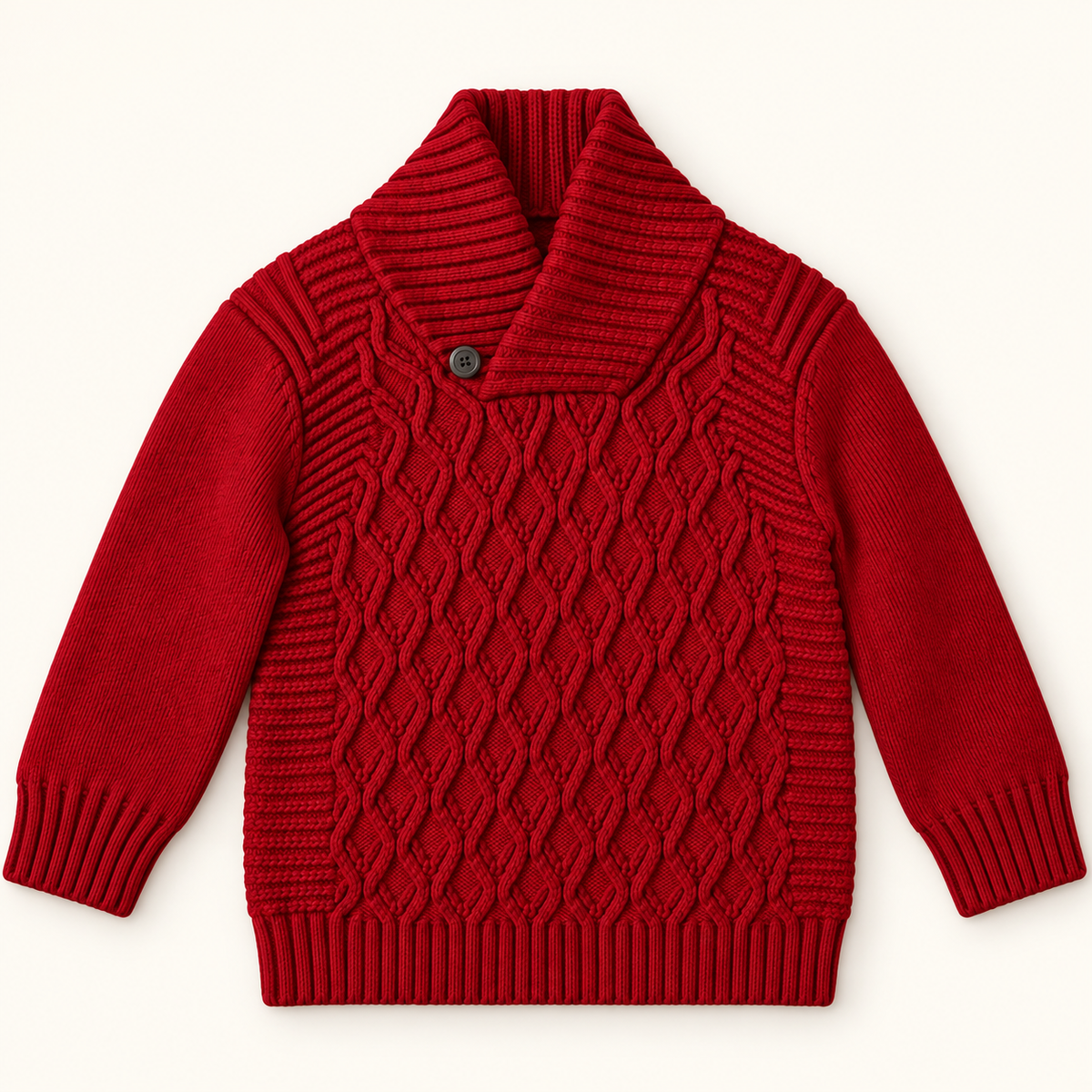 Cat & Jack red cable-knit kids sweater front view, size 5T
