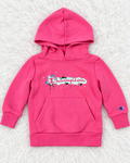 Champion pink hooded sweatshirt size 18 months front