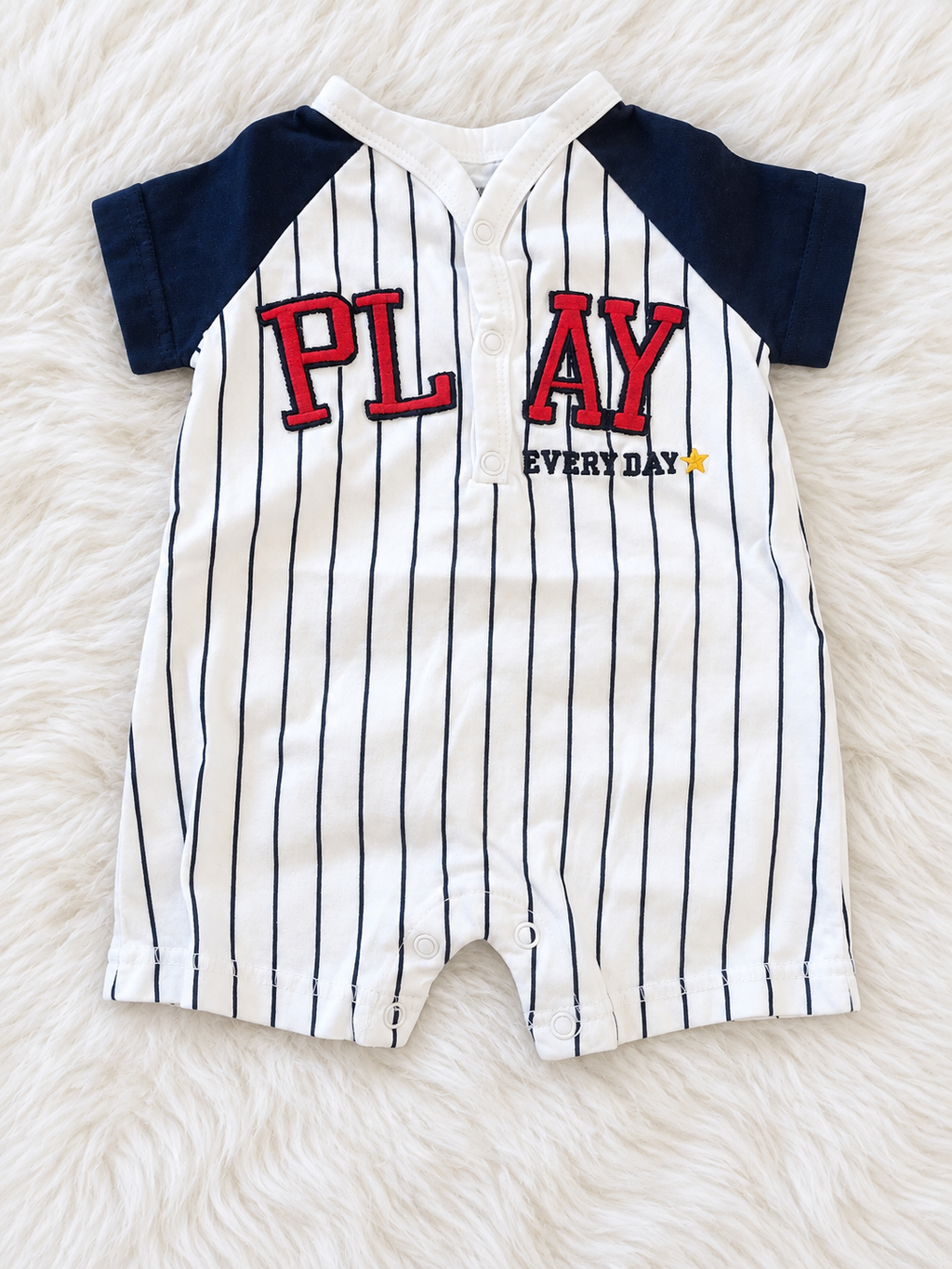 Child of Mine by Carter's Play Every Day baseball romper size 0 to 3 months