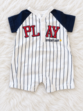 Child of Mine by Carter's Play Every Day baseball romper size 0 to 3 months