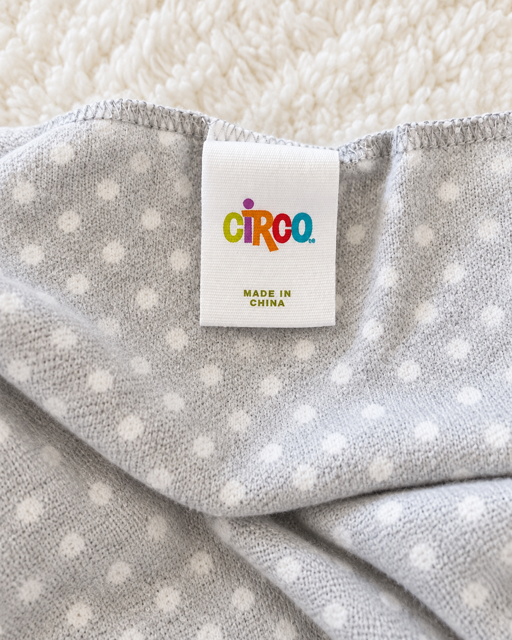 Circo baby blanket brand tag detail