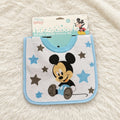 Disney Baby Mickey Mouse pullover bib with blue trim and star print
