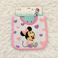 Disney Baby Minnie Mouse pullover bib with pink trim