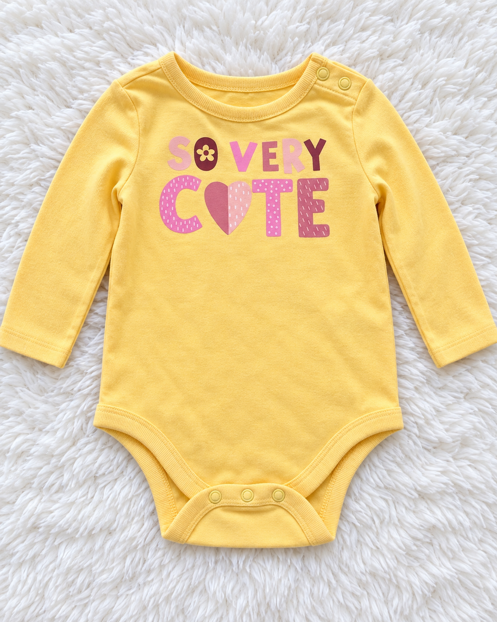 Garanimals yellow So Very Cute bodysuit size 3-6 months