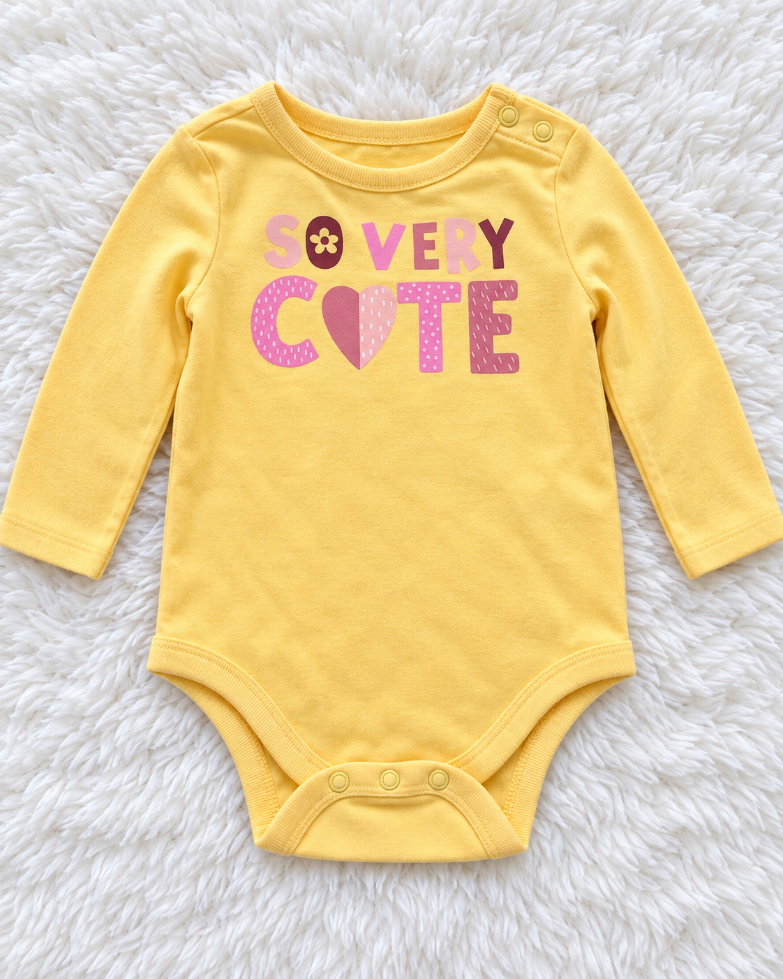 Garanimals yellow So Very Cute bodysuit size 3-6 months