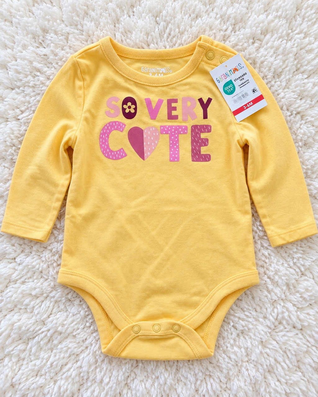 Garanimals yellow So Very Cute bodysuit new with tags