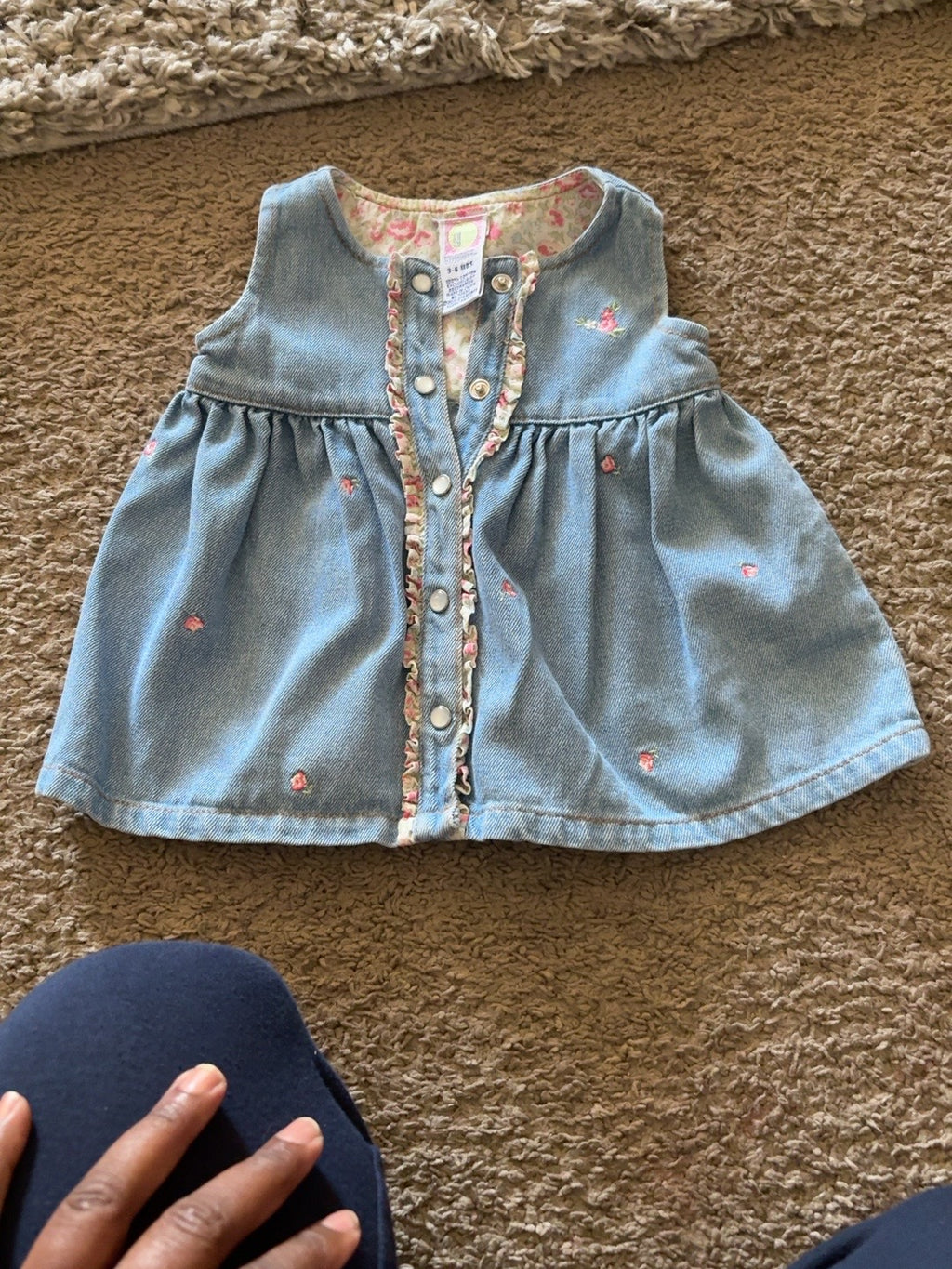 Gymboree denim jumper dress, size 3-6 months