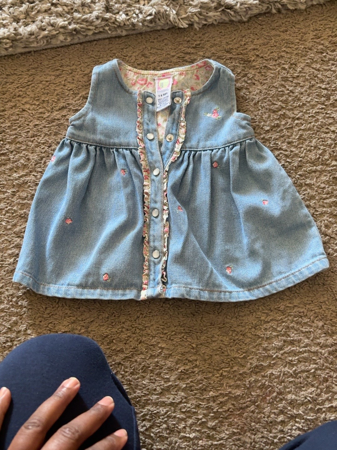 Gymboree denim jumper dress, size 3-6 months