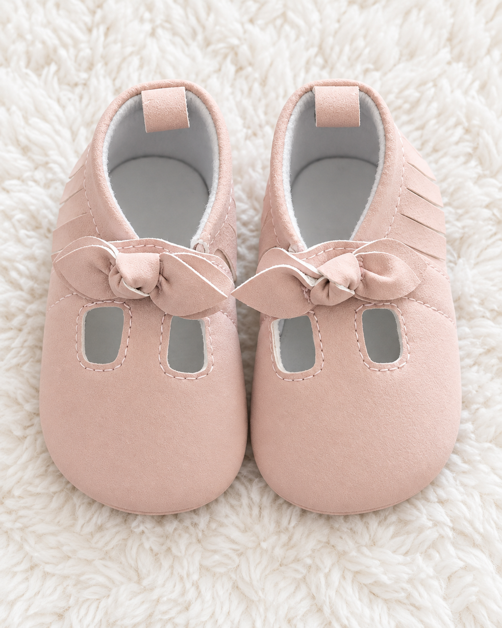 Just One You by Carter's blush pink infant shoes size 3-6 months front