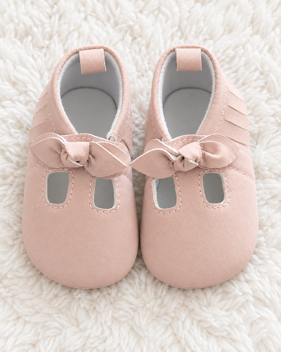 Just One You by Carter's blush pink infant shoes size 3-6 months front