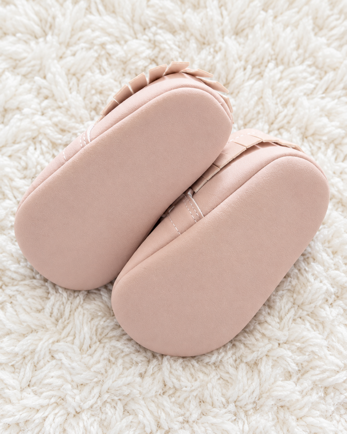 Just One You by Carter's blush pink infant shoes size 3-6 months soles