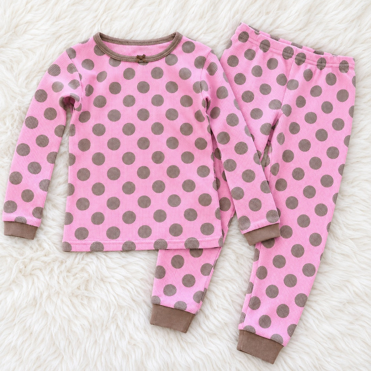 Just One You by Carter's pink polka dot two-piece pajama set size 2T
