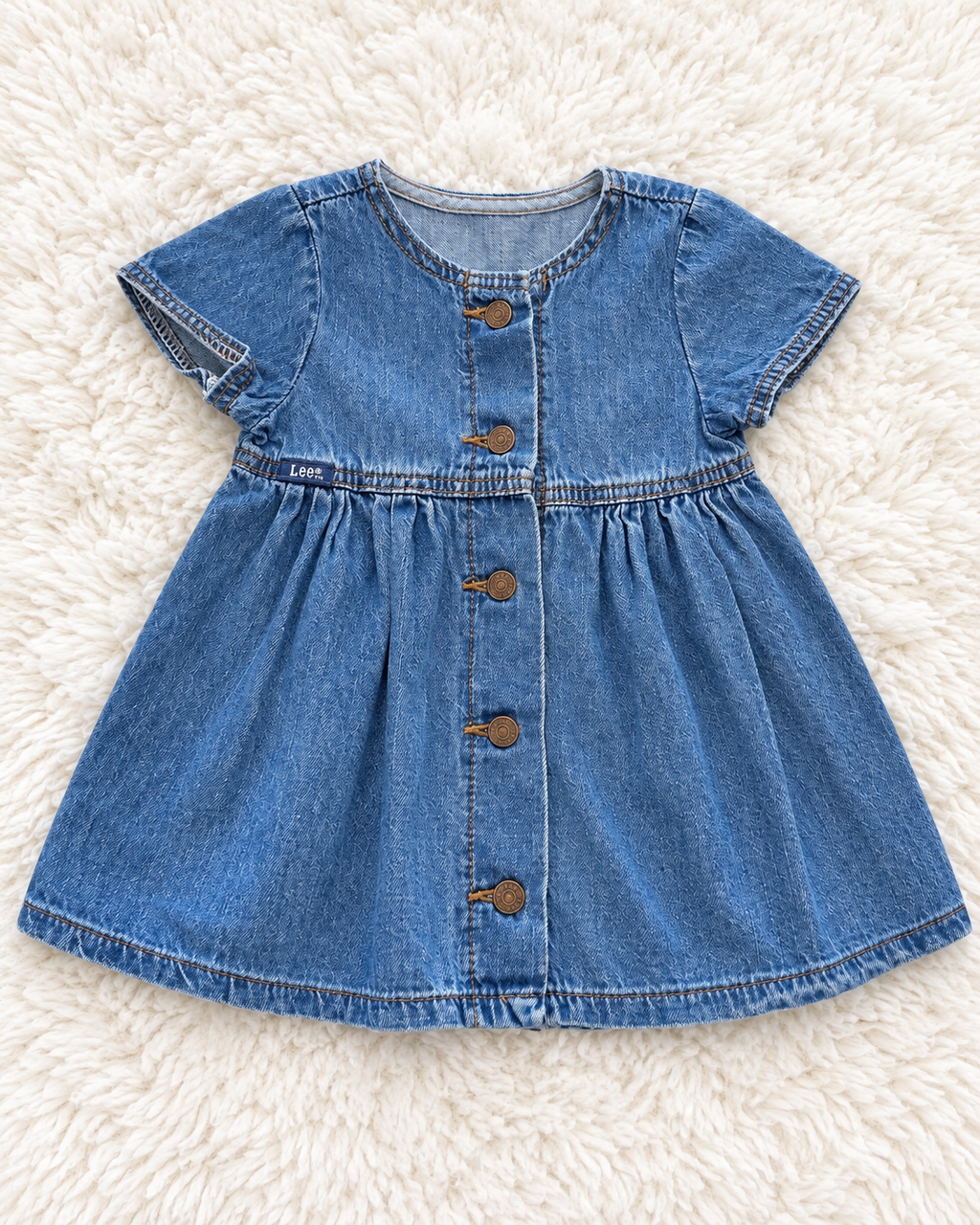 Lee baby girls denim button-front dress size 12 months