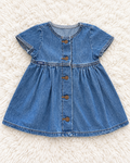 Lee baby girls denim button-front dress size 12 months