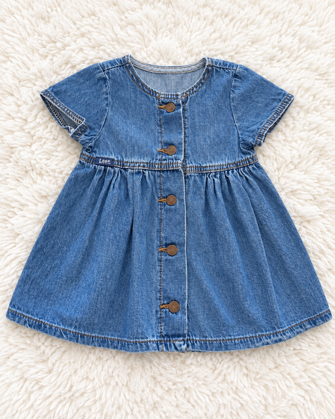Lee baby girls denim button-front dress size 12 months