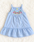 Little Me blue floral dress size 12 months
