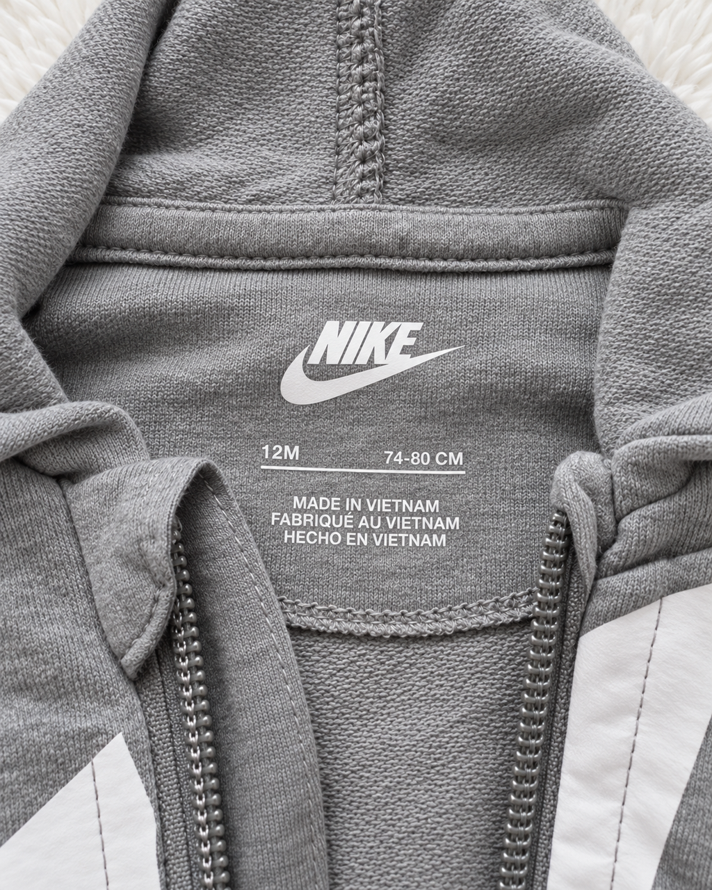 Nike size 12 months label detail