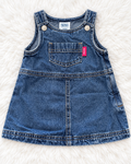 Old Navy denim jumper dress, size 0-3 months
