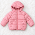 Old Navy pink puffer jacket size 3T front view