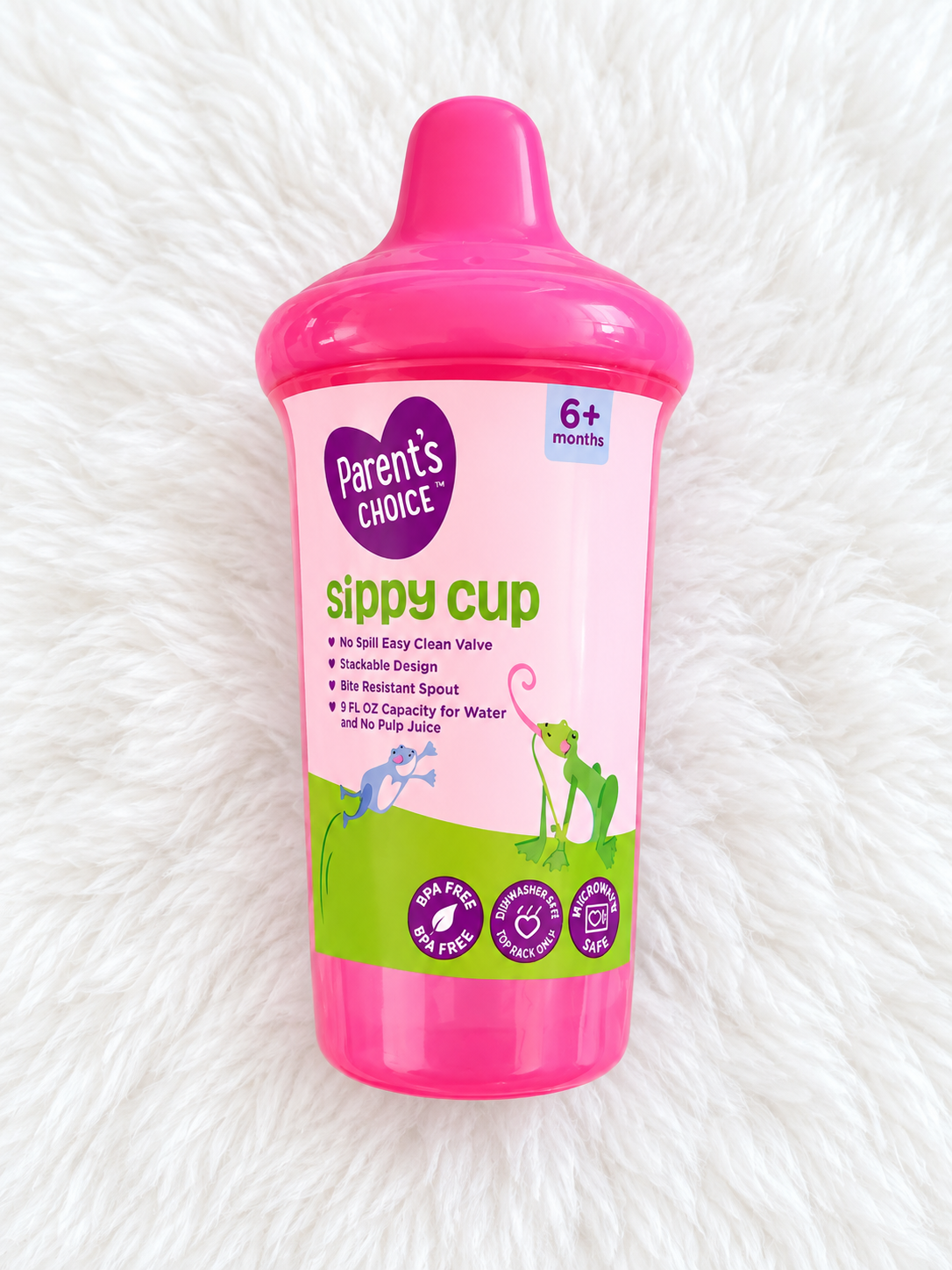 Parent's Choice pink sippy cup 6 months plus