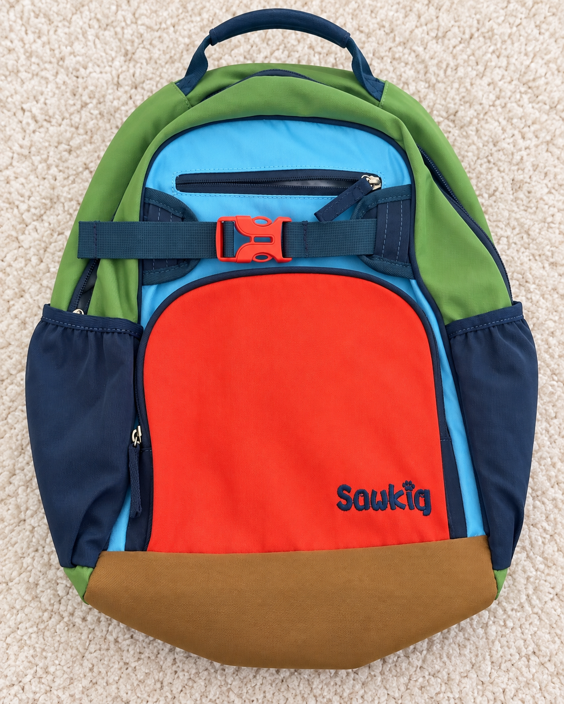 Sawkig kids multicolor backpack front view