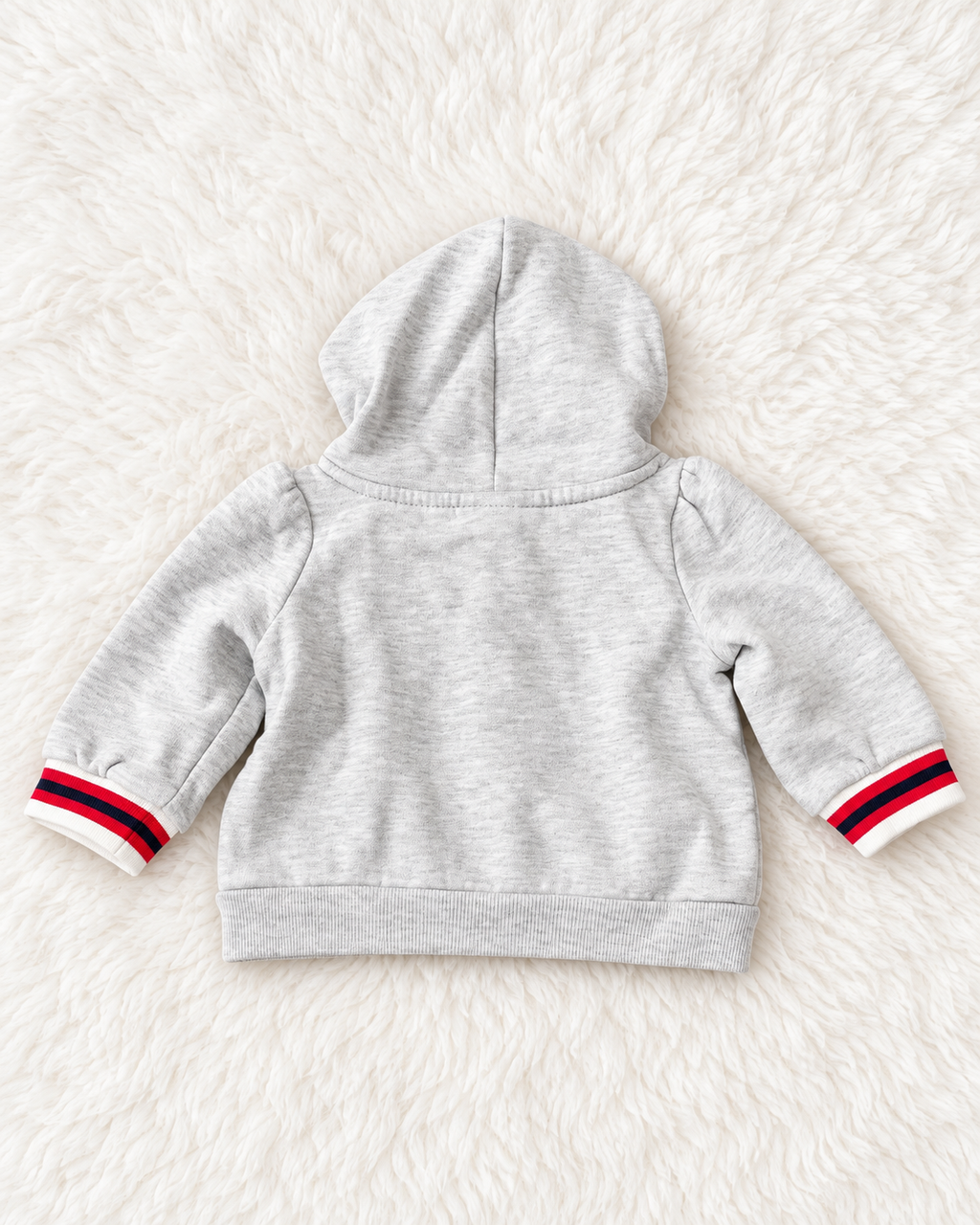 Tommy Hilfiger baby gray hooded sweatshirt 3-6 months back