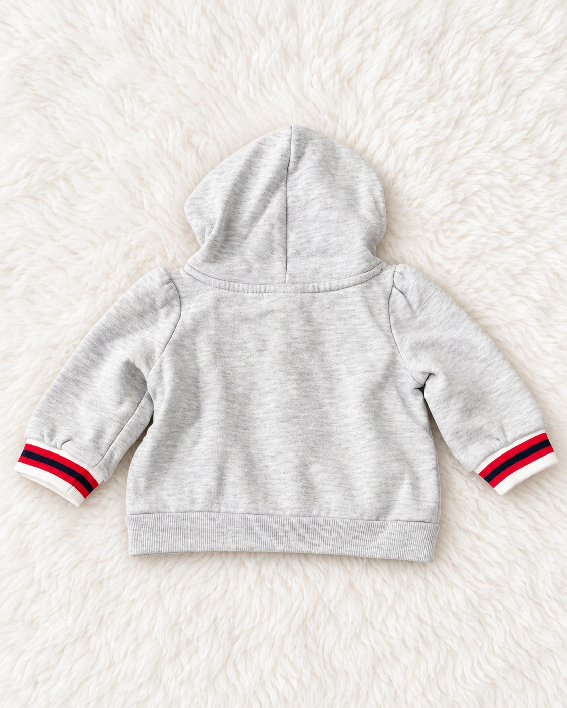 Tommy Hilfiger baby gray hooded sweatshirt 3-6 months back