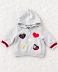 Tommy Hilfiger baby gray hooded sweatshirt 3-6 months front
