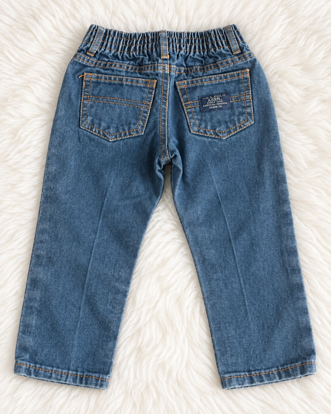 U.S. Polo Assn. toddler blue jeans size 24 months back view