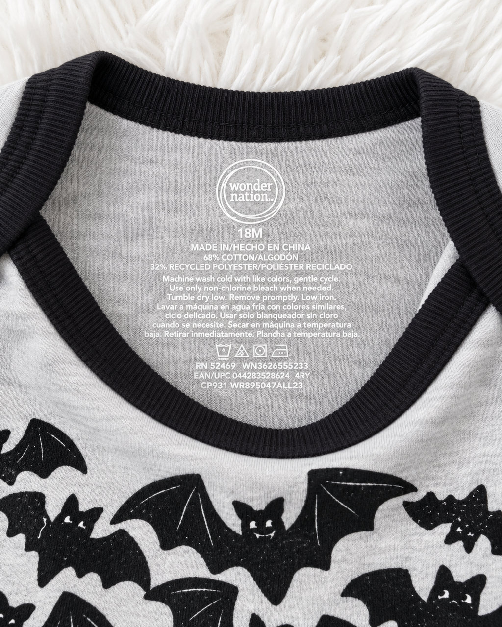 Wonder Nation 18 month size label